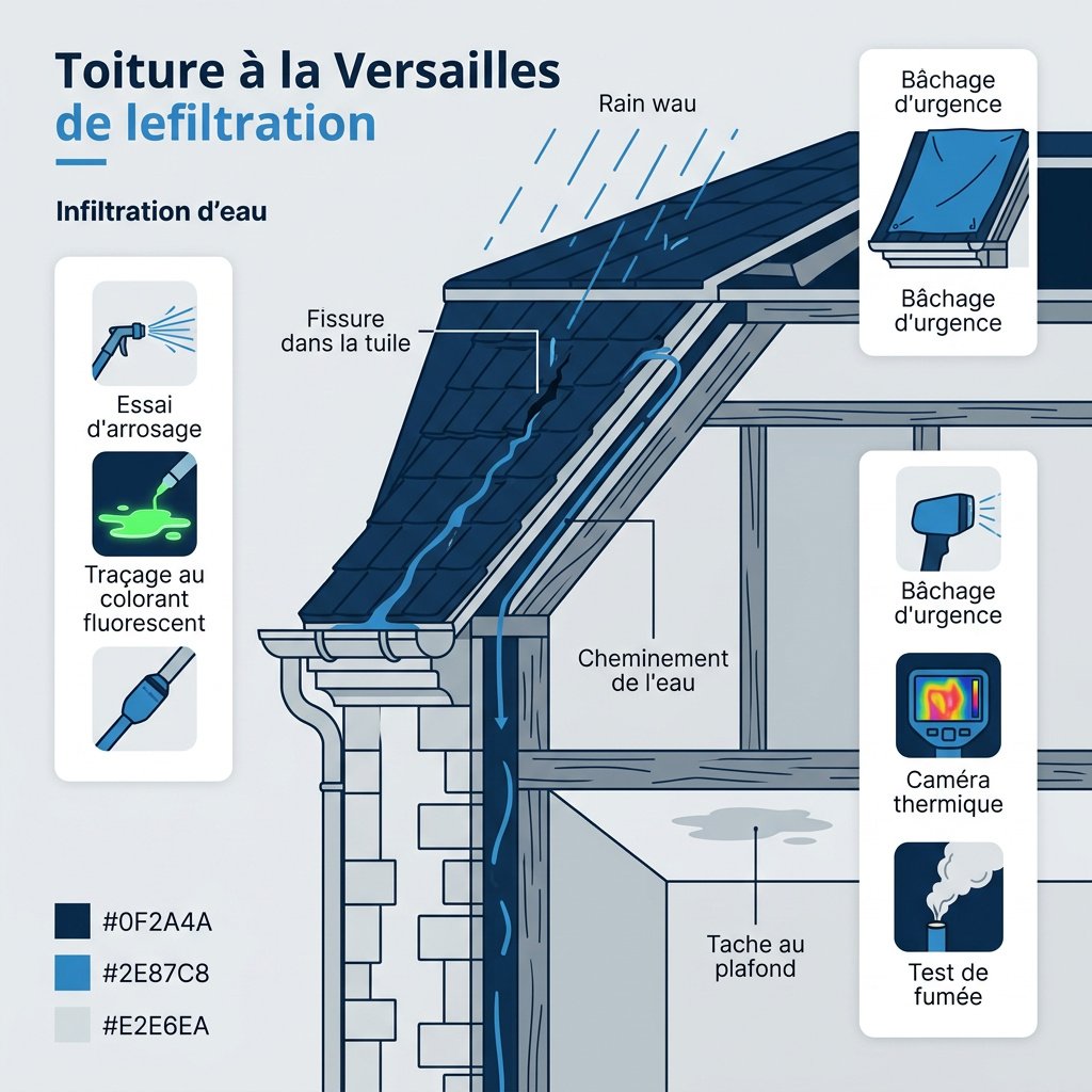 Infographie : fuite toiture versailles